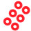 25Pcs Red Silicone Grolsch Gaskets for Swing Flip 6