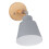 grau Gummi-Holz-Wandleuchte, 12 cm Schirm 16