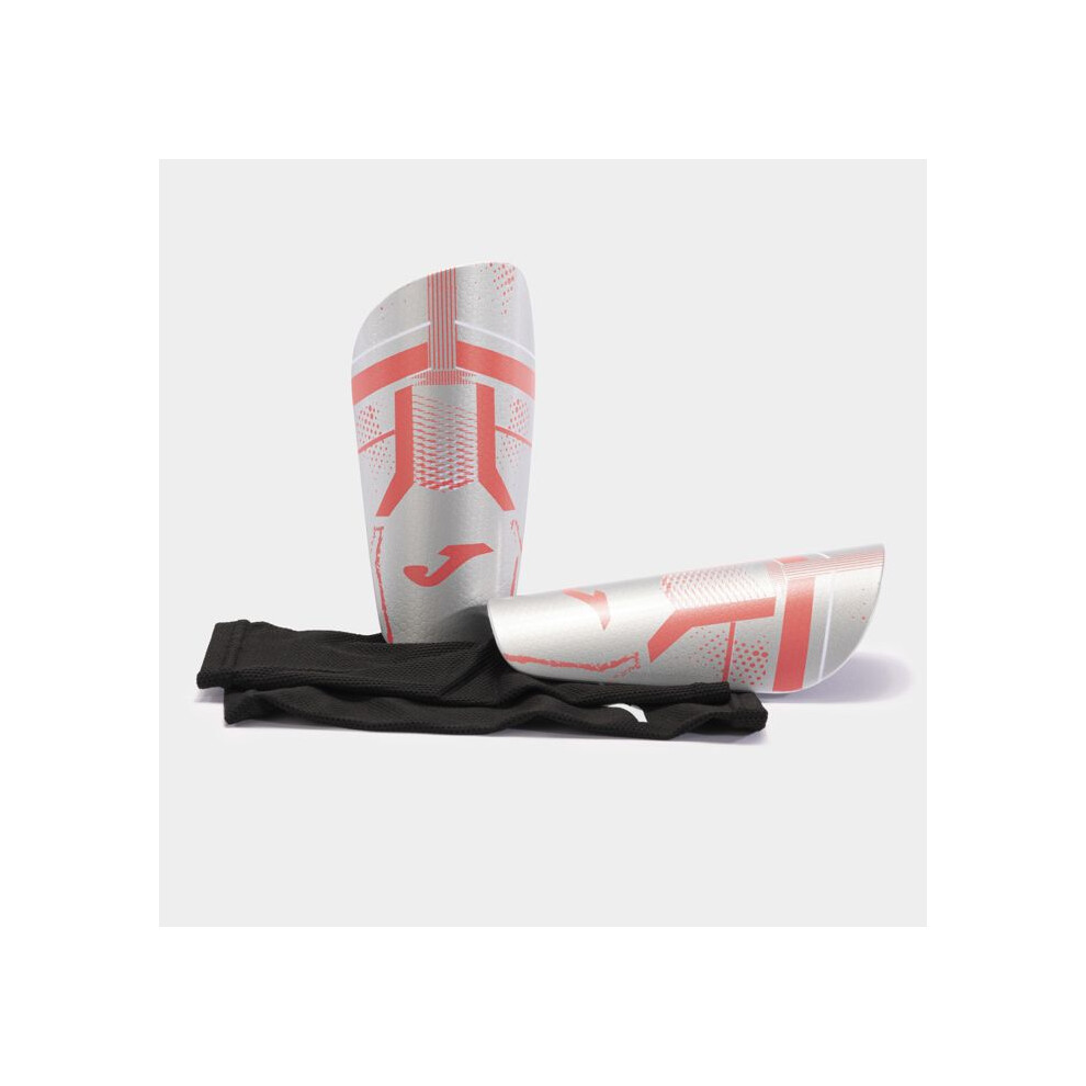 Photos - Shin Guards Joma  -  - J-Pro - Gray/Fluorescent Coral - Adult - Football 