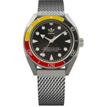 Montre unisexe - ADIDAS - AOFH22502 - Argenté/Acier - Cadran noir 42mm - Quartz 3 aiguilles