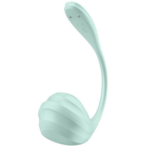 SATISFYER - APPLICATION GRATUITE STIMULATEUR DE POINT G PÉTALE LISSE VERT D'EAU - 2