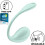 SATISFYER - APPLICATION GRATUITE STIMULATEUR DE POINT G PÉTALE LISSE VERT D'EAU - 1