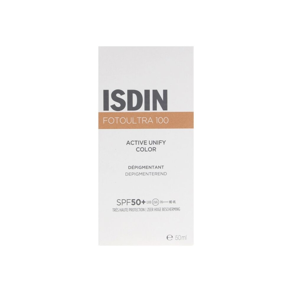 Isdin Dark/Light/Blue Fluid Base Active Unify Color Sunscreen With Color - Image 2