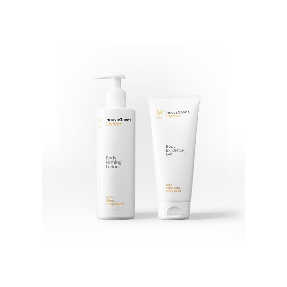 Innovagoods Cosmetic Set - Rice - Duo Pack Body Care - Vegan - Exfoliating Gel - Firming Lotion
