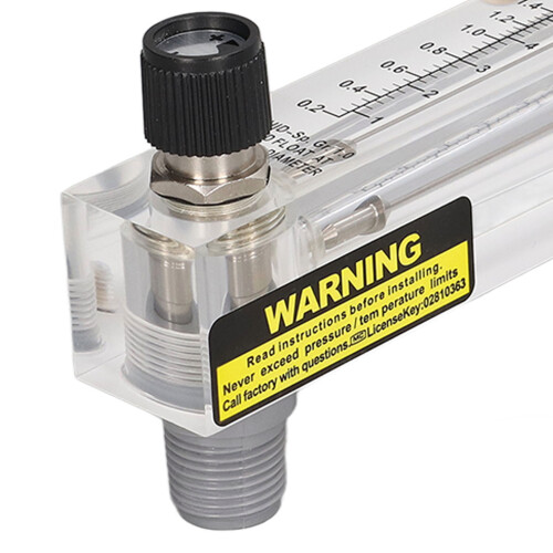 Panel Type Flow Meter 0.2‑2GPM Acrylic Liquid Flow Controller for Liquid Measurement 2