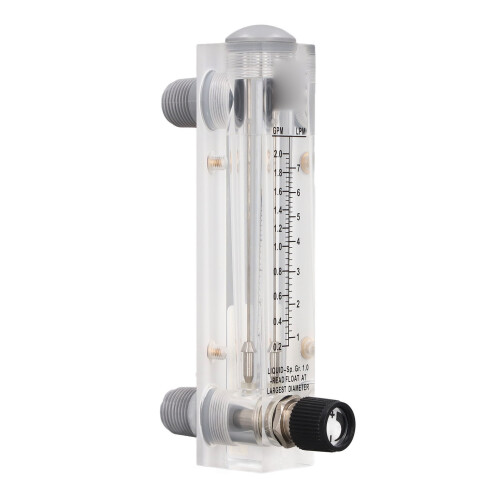 Panel Type Flow Meter 0.2‑2GPM Acrylic Liquid Flow Controller for Liquid Measurement 1