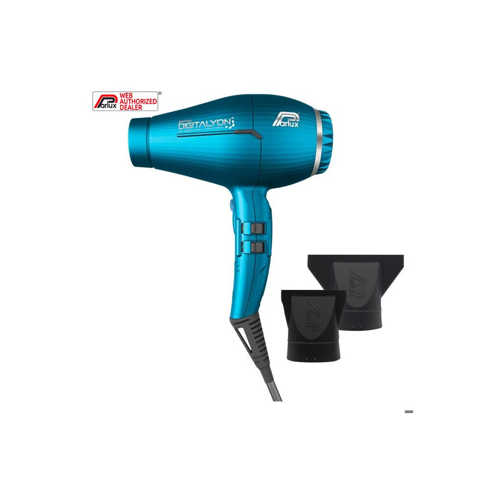 Parlux Blue Hair Dryer - Digitalyon - 2400 Watts - Air Ionizer Tech