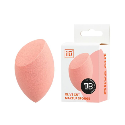 Esponja de maquillaje - Ilū - Esponja cortada de oliva naranja - Suave - Dulce - Resistente 1