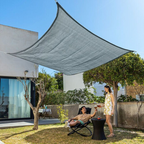Rectangular Schaduwdoek Shazail InnovaGoods 2 x 3 m - Grijs 1