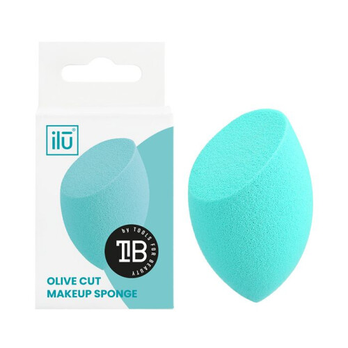 Ilū Make Up Olive Cut Esponja Turquesa - esponja de maquillaje 2