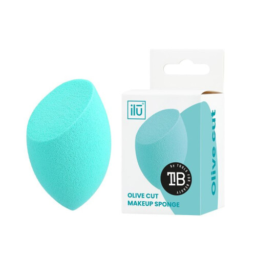 Ilū Make Up Olive Cut Esponja Turquesa - esponja de maquillaje 1