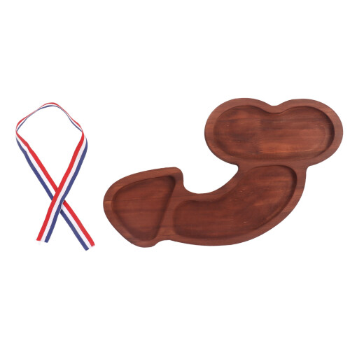 Aperitif Board C Type Walnut Cheese Platter BPA Free Odorless Easy Cleaning L 1