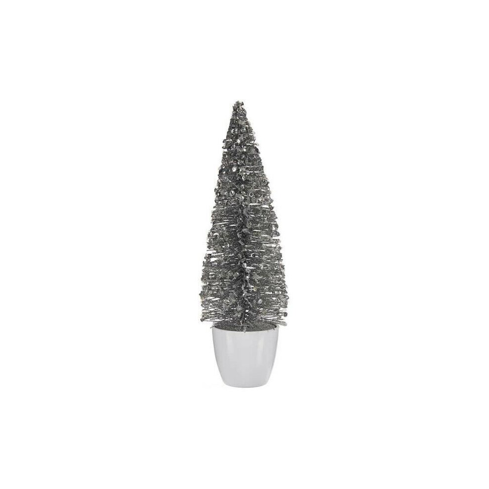 Krist+ Albero Di Natale Medio 10 X 33 X 10 Cm Argento Bianco Plastica-image