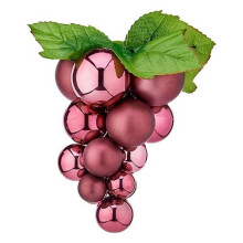 Christmas Ball - Grapes - Plastic - Pink - 14 x 14 x 25 cm