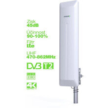EVOLVEO HDO, aktive DVB-T2-Außenantenne, LTE-Filter, 4G, 5G