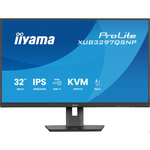 iiyama Monitor - IIYAMA - ProLite XUB3297QSNP-B1 - 32 polegadas - QHD - IPS - USB-C