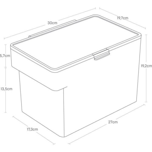 Futterbox - Haustier - Kunststoff - Messbecher - 19,20 cm Höhe - Weiß 2