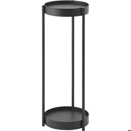 Supporto per piante - Nero - Acciaio - 2 livelli - Su ruote - Decorativo 1