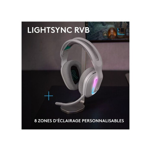 Logitech Gaming headset - wireless - Logitech G - G522 - Lightspeed - White 1