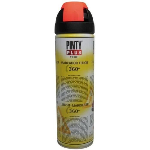 Spray paint - PINTY - T143 - 500 mL - Fluorescent orange - Temporary marking