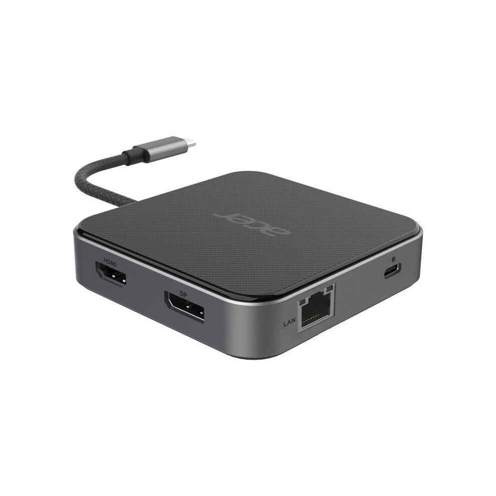 Acer 7-in-1 USB 4 Dongle, Kabelgebunden, USB4, 100 W, 3,5 mm, 10,100,1000 Mbit/s, Schwarz, Silber - Bild 5