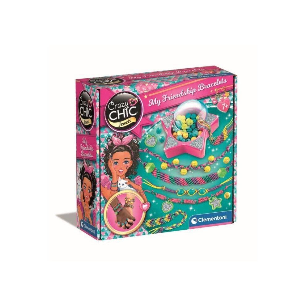 Clementoni Crazy Chic - Friendship Bracelet Creation Box - Beads And Threads - Ages 7 And Up