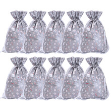 (B) 10x Wrap Large Christmas Sacks Reusable Present Bag For Weddings Also