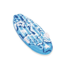 Prancha de surf inflável - Vinil - 114 x 46 cm - Rosa ou Azul - Uso externo - Unissex