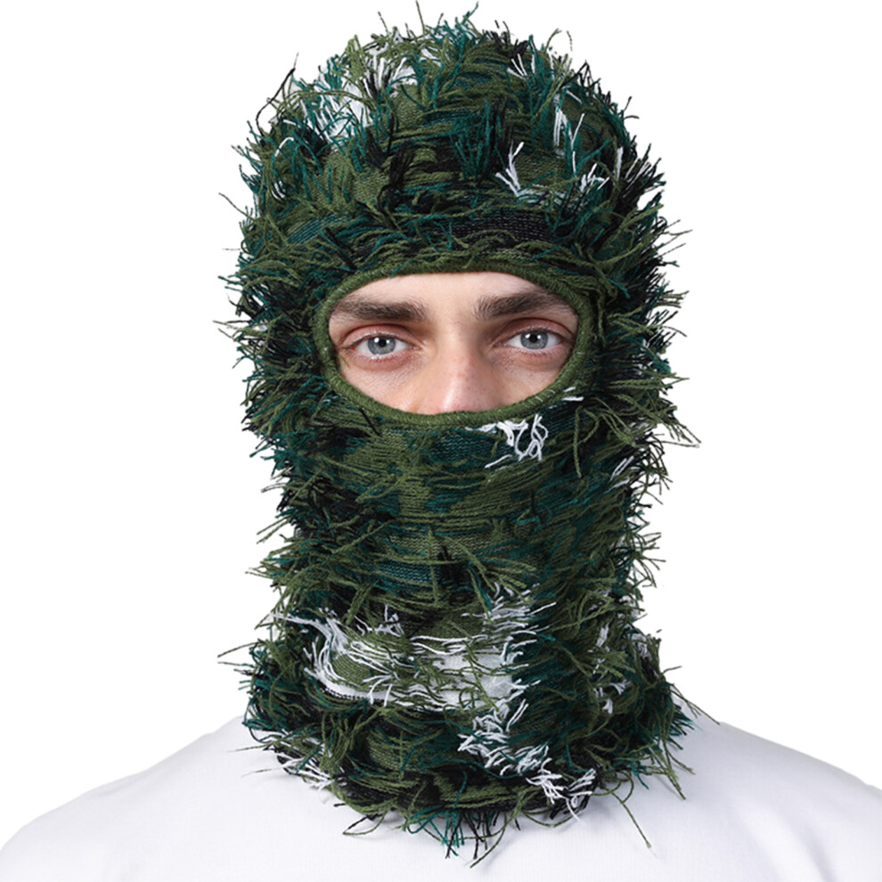 (Camouflage Green) Elastic Knitted Mask With Windproof Technology For Outdoor Activities-image-OPC-PJMWYCM-NEW