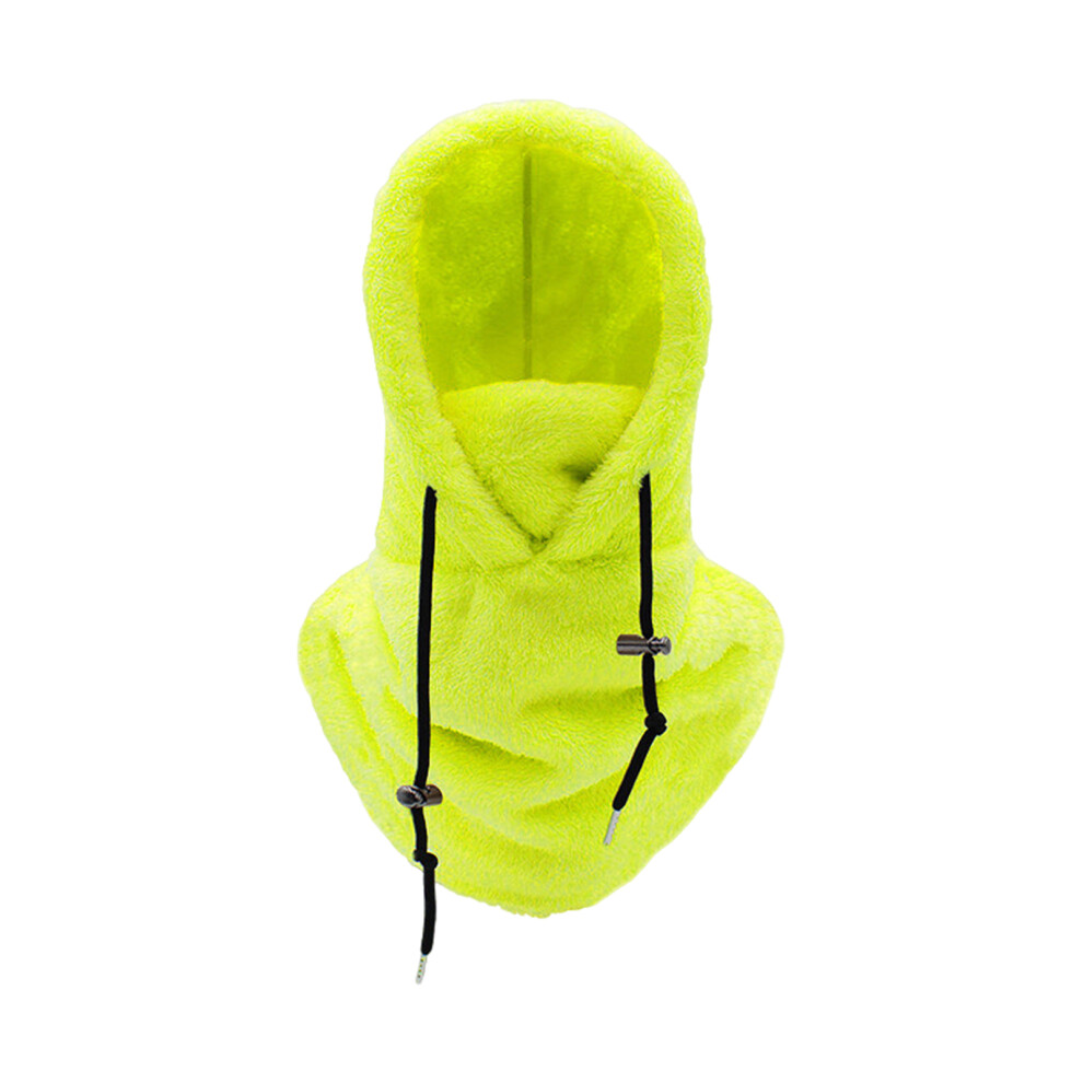 (Fluorescent green) Stay Cozy And Sherpa Bicycle Hood Cold Weather Customizable Fit-image-OPC-PJMWYGR-NEW