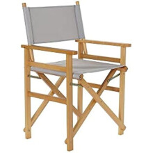 "Chair da Giardino - DKD HOME DECOR - Pino - Naturale e Grigio - 56x48x87 cm - Design Contemporaneo"