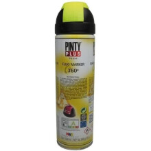 Construction site spray paint - PINTY - Yellow T146 - Multi-directional valve - 500 mL
