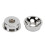 Placa redonda de metal Electrosocket TL 2 piezas plateadas 13