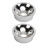 Placa redonda de metal Electrosocket TL 2 piezas plateadas 10