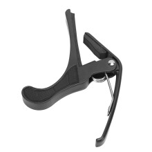 Capo para guitarra eléctrica de aleación con liberación rápida incluye 2 púas acabado negro