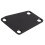 Placa de cuello trapezoidal de metal con tornillo - Negro 5
