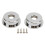 Placa redonda de metal Electrosocket TL 2 piezas plateadas 2