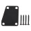 Placa de cuello trapezoidal de metal con tornillo - Negro 2