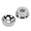 Placa redonda de metal Electrosocket TL 2 piezas plateadas 14