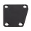 Placa de cuello trapezoidal de metal con tornillo - Negro 10