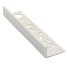 Grey 12mm PVC Straight Edge Tile Trim ESP 2.5m Pack of 5