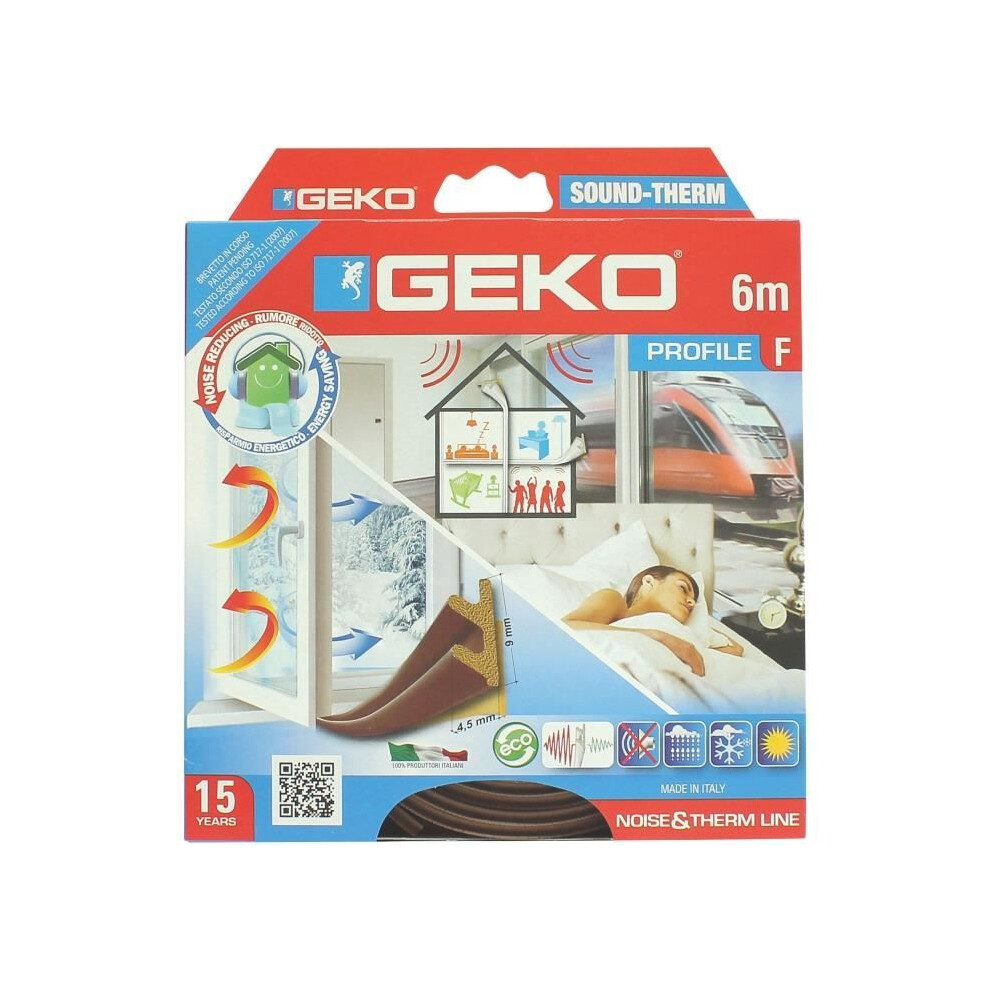 Geko 9788015 Parafreddo Sound-Therm Geko Profilo-F9X4.5, Marrone, 6 M-image