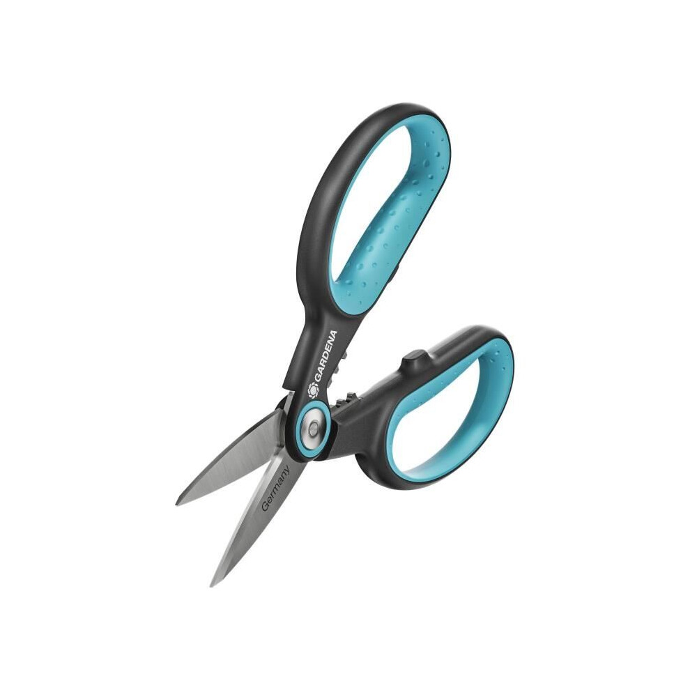 Gardena Multi-Use Scissors - Herbcut - Pointed Stainless Steel Blades - Leaf Removal Function