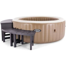 4-seater round spa surround - INTEX - 28515 - 2 medium pieces + 2 high pieces - Light and UV resistant