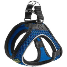 Dog Harness - HUNTER - Blue - Medium Size - Breathable Fabric - Reflective 3M
