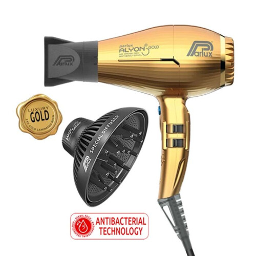 Parlux Hair Dryer Alyon Gold + Diffuser