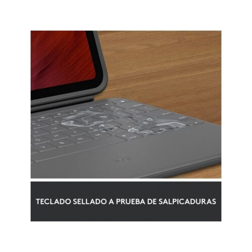 Logitech Funda para iPad + Teclado - Logitech - Rugged Folio - Español Qwerty - Resistente a salpicaduras - Bluetooth 2