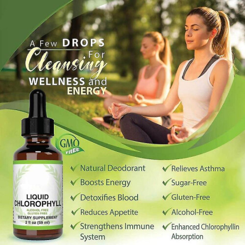 59ml Chlorophyll All-natural Extract Liquid Drops Water Soluble Mintflavour 2