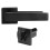 Adjustable Simple Black Lock Cylinder Handle Set 6
