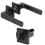Adjustable Simple Black Lock Cylinder Handle Set 5